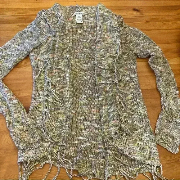 American Rag Cie boho fringe cardigan women medium - Picture 6 of 13